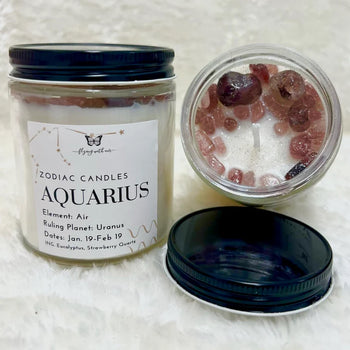 Zodiac Crystal Intention Candle